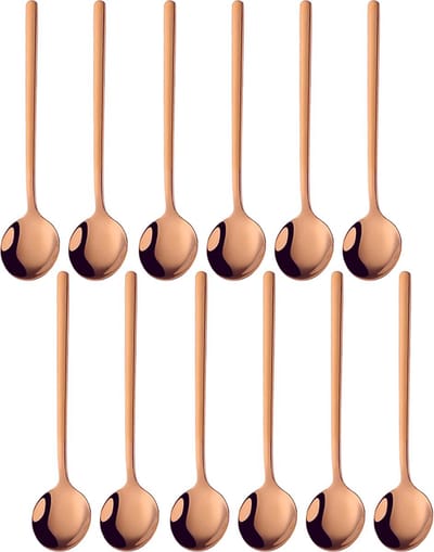 House of Husk Theelepels Set - Theelepeltjes - Koffielepels - Koffielepeltjes - RVS - 13cm - 12 Stuks - Rose Goud