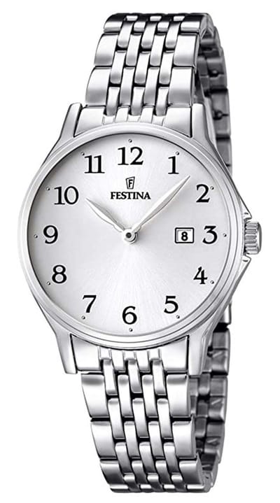 Festina F16748/1 Klassiek - Horloge- Staal - Zilverkleurig - 39 mm