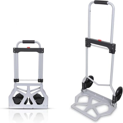 Inklapbare Aluminium Steekwagen met Telescopische Handgreep - Maximaal 120 kg Draagkracht voor Huishoudens en Industrie
