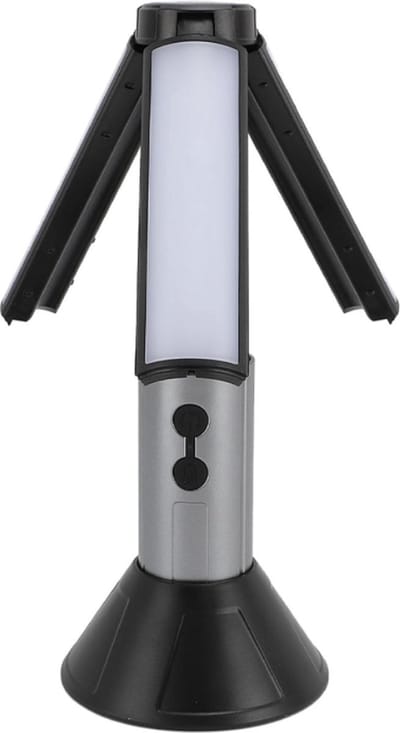 Kampeerlamp - Camping Lamp - Tentlamp - Oplaadbare Telescopische Campingverlichting - Met Haak En Zaklamp - Voor Kamperen, Wandelen, Stroomuitval, Noodgevallen - Zwart - 1 Stuk