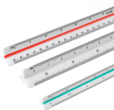 Dailygoods- Driehoekliniaal 30 cm - 3 Stuks - Laserschaal - Hoogwaardig Materiaal - Perfecte Afmetingen - HIPS Materiaal - Hoekliniaal