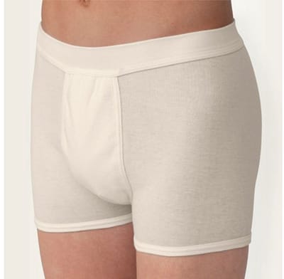 Briljant Care Incontinentie Broekjes Mannen - Boxershort - XXL wit 3-pack – wasbaar katoen met absorberende inleg
