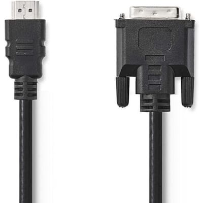 HDMI Kabel - HDMI Connector - DVI-D 24+1-Pins Male - 1080p - Vernikkeld - 2.00 m - Recht - PVC - Zwart - Envelop
