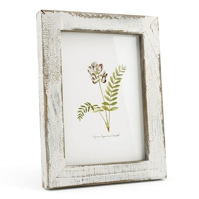 Beige houten fotolijst vintage look – staande en hangende fotolijst – rustieke foto houder met verweerde afwerking – landelijke wand decoratie voor thuis en kantoor