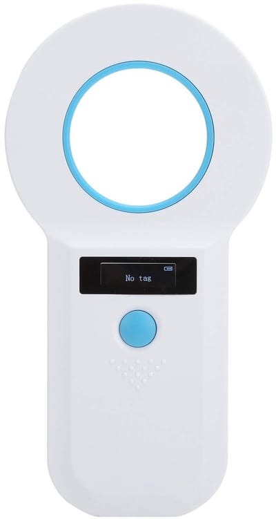 Allecto - Pet Microchip Scanner - Handheld Dierentagscanner - Oplaadbaar - Wit - RFID-lezer - Geschikt voor honden, katten, varkens - Draagbaar