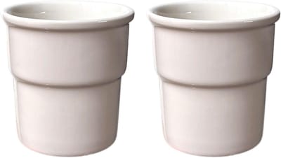 Minimalistische witte keramische koffiemok van 220ml, magnetron- en vaatwasserbestendig - perfect voor koffie, latte en warme dranken