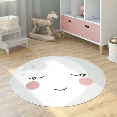 Paco Home Kindervloerkleed Vloerkleed Kinderkamer Meisjes Jongens Maan Koala Leeuwenkop 150 cm Rund