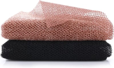 Afrikaans Exfoliërend Net voor Lichaamsreiniging, Nylon Douche Spons en Massage Doek, 2 Stuks voor Diepe Reiniging en Spa Ervaring, Zwart Koffiekleur
