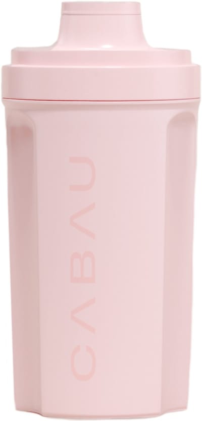 Cabau – Shaker – Transparant Pink – Shakebeker voor Eiwitten, Boosters & Pancakes – Klontvrije Zeef & Maataanduiding – 700 ml – BPA-vrij, Lekvrij & Vaatwasserbestendig