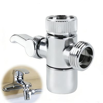 Dailygoods- Diverter Kraan Messing - Kraanstuk M22/M24 - Douche Adapter - Tuinslang Adapter - Ventiel - Robuust en Roestbestendig - Kraanadapter