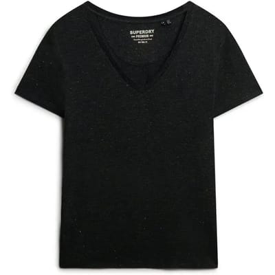 Superdry - Studios Slub T-shirt met Borduursel - Dames - T-shirts