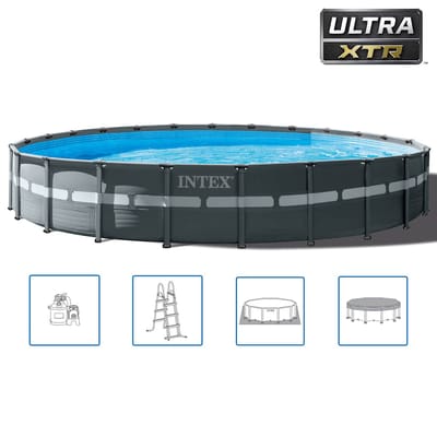 Intex Ultra XTR Frame Opzetzwembad Set - Ø 732 x 132 cm met zand filter pomp