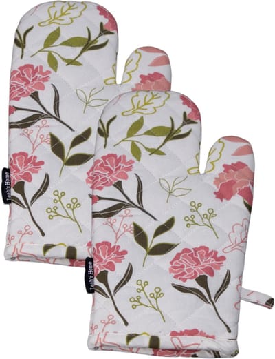 Ovenwanten - 2 Stuks - Comfort Grip - Machine wasbaar - Cadeau voor haar - Anjer - Tuinanjer