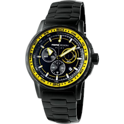 MOMO Design Pilot MD2164BK-50 Horloge Heren 46mm 5 ATM