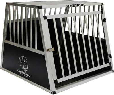 Hondentransportbox - Reisbox Hond - Veilig Vervoer - Aluminium Constructie - 80x85x69 cm - Zwart