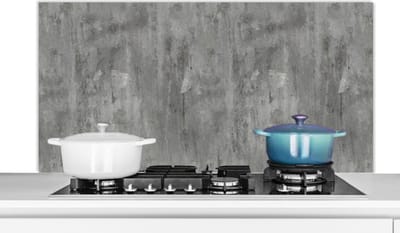 Spatscherm keuken 120x60 cm - Kookplaat achterwand Roest - Beton print - Patroon - Muurbeschermer - Spatwand fornuis - Hoogwaardig aluminium