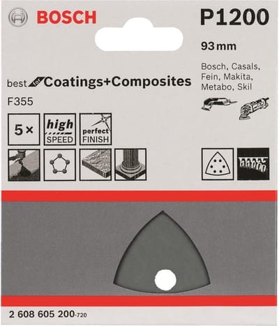 Bosch SLIBEBLAD DELTA BS 93MM K1200 5STK