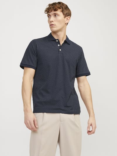 Jack & Jones Poloshirt Jjluis Aop Polo Ss 12249286 Navy Blazer Mannen Maat - S