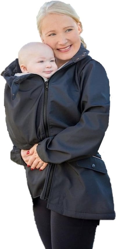 Twee-Wege Draagjacket voor Zwangerschap en Babydragen - Verstelbare Materniteitjas met Afneembare Mouwen