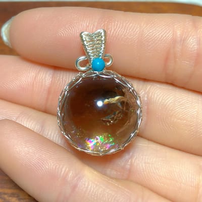 Natuurlijke Kristal Helder Kwarts Rookkleurige Hanger Barstende Edelstenen Mineraal Energie Reiki Huisdecoraties Cadeau brown