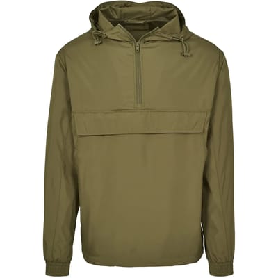 Build your Brand Basic Pull Over Jacket BY096 - OLIVE - 3XL
