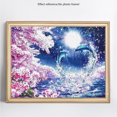 5D Doe-het-zelf Diamantschilderij Dier Vis Volledige Ronde Strass Afbeelding Borduurwerk Verkoop Diamant 20X30 gray