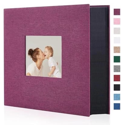 Linnen Fotoalbum met 600 Vakken voor 10 x 15 cm Foto's - Groot Capaciteit voor Bruiloft, Jubileum en Familie