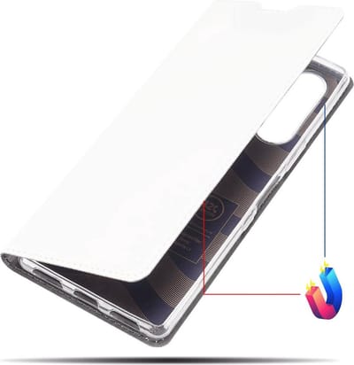LuxeBass Hoesje geschikt voor Sony Xperia L4 - Bookcase Wit - portemonnee hoesje gsm hoesje - telefoonhoes - telefoonhoesjes