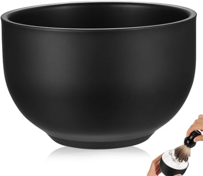 Dailygoods - Scheerschaal roestvrij stalen scheerzeepbakjes, scheerkom, scheerkom, metalen scheerzeepbeker, scheerzeepschaal voor scheerschuim, mannen, scheerapparaat, nat scheren, geschenken