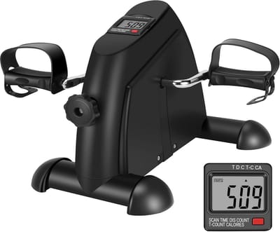 Pedaal Hometrainer - Mini Fiets - Revalidatie Oefening - Verstelbare Weerstand - Compact Ontwerp - Zwart