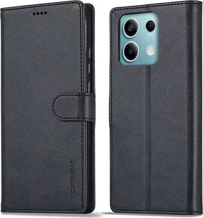 LC.IMEEKE Hoesje - Geschikt voor Xiaomi Redmi Note 13 Pro 5G / Poco X6 Hoesje - LC.IMEEKE Luxe Book Case - Zwart