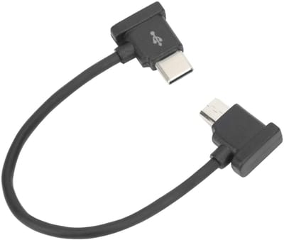 Dailygoody - Type-C Gegevensoverdrachtskabel - 15 Cm Type-C Naar Android - Perfect voor Drones - Zwart - Compact en Lichtgewicht - Geschikt voor Mavic