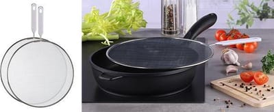 Haushalt 24001 - Spatdeksels - set van 2 - RVS - Ø 25 EN 29 CM