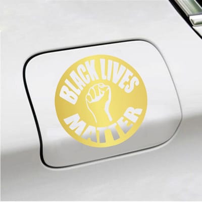 Bumpersticker - Black Lives Matter - 15 X 15 - Goud