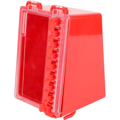 Boîte à clés murale 8 positions de trous Cadenas suspendus Clés Boîte à combinaison avec panneau transparent red