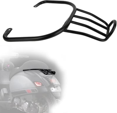 Dailygoods- Bagagedrager voor Vespa GTS 300 - Compatibel met GTS 125/300 - Motoraccessoires - Zwart - Geschikt voor diverse modellen - Stevige constructie - Drager