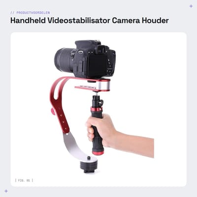 Dailygoods- Videostabilisator Professionele Handheld - Camera Houder - Antivibratie - Stevige Aluminiumlegering - Geschikt voor DSLR/HD-DSLR - Rood - Camera-stabilisator