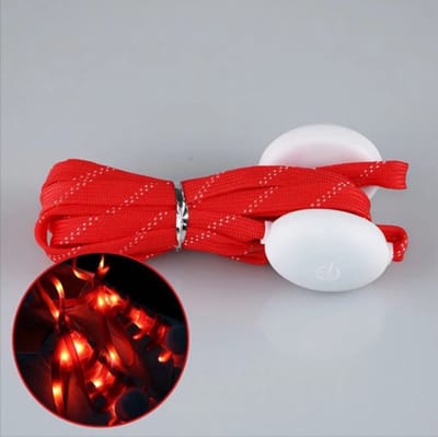 Jumada's - Veters met LED verlichting - Lichtgevende veters - Rood licht - Opvallende veters - 70CM - Ronde veters -