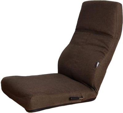 Zitbank Vloer - Fauteuil Zonder Poten - Ontspannen Lezen - Verstelbare Rugleuning - 51 x 60.5 cm - Bruin