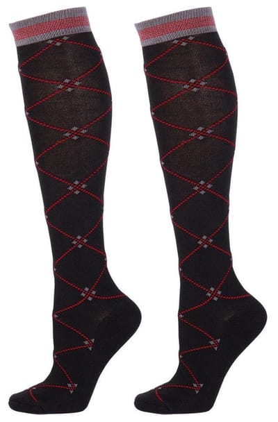 Harry's Horse Kousen ruit zwart-grijs-rood