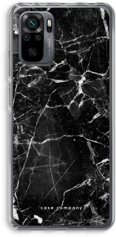 Case Company® - Hoesje geschikt voor Xiaomi Redmi Note 10 Pro hoesje - Zwart Marmer - Soft Cover Telefoonhoesje - Bescherming aan alle Kanten en Schermrand