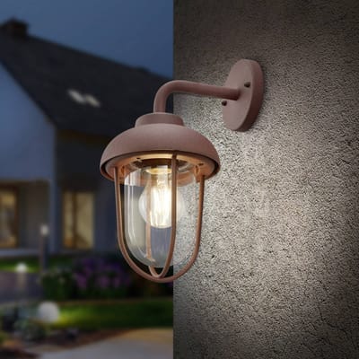 TRIO DUERO - Wandlamp - Roestkleur - excl. 1x E27 4 W - - Buitenverlichting - IP44