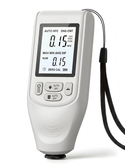 Auto Lakdiktemeter – Digitale Coatingdiktemeter – Meetbereik 0–2000 µm – Handheld met LCD-display – Voor Auto-inspectie - Wit
