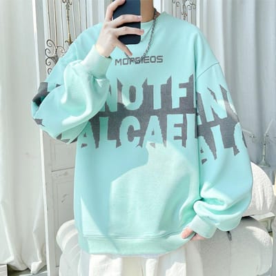 Ronde Hals Trui Heren Nieuw Trendy Merk Ananas Ruit Zonder Capuchon Jas Heren Lente en Herfst Top Guochao Losse Jumper 5XL gray