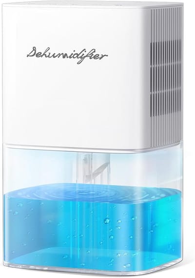 Kleine Luchtontvochtiger voor Thuis - 1800 ml, Veiligheid en Verstelbaarheid, 10 Kleurlichten, 5 Timers, 3 Modi