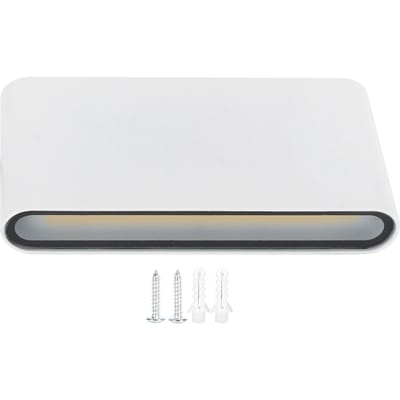 Applique Murale LED 12W COB Aluminium Extérieur Jardin Luminaire IP65 Étanche AC85-265V(Coquille blanche