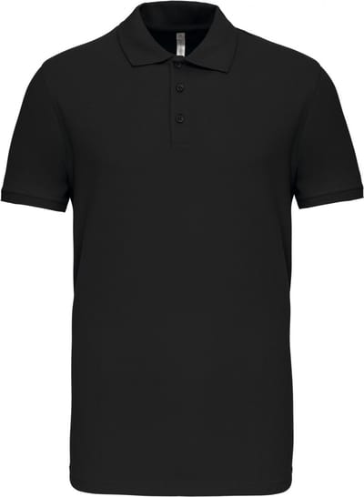 Kariban Piquépolo korte mouwen heren K239 - Black - S