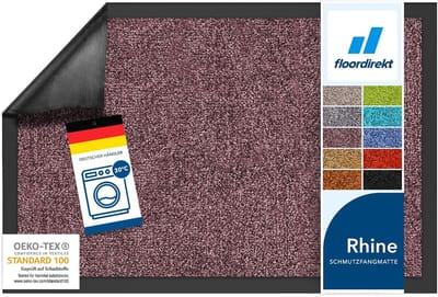 FLOORDIREKT Deurmat - Droogloopmat - Schoonloopmat - Rhine - Paars - 90 x 600 cm