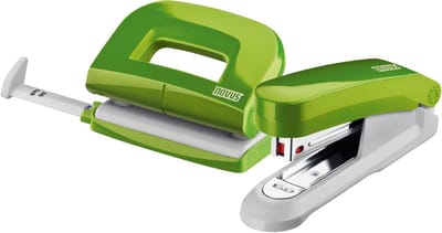 Bureauset met Nietmachine en Perforator - Inclusief 1000 Nietjes - Groen
