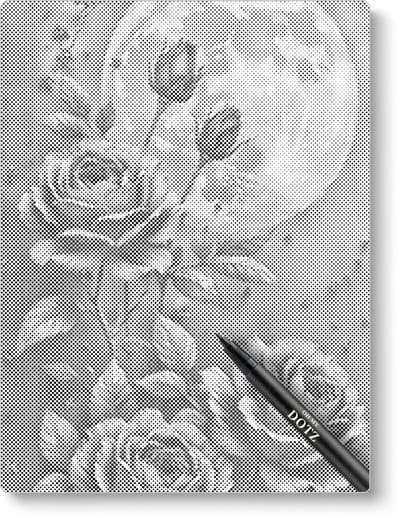 Rozen en de maan | Dot painting | 30x40cm | Dot painting | Oh My Dotz | Dots stippen | Diamond painting & Schilderen op nummer alternatief | Happy hobby